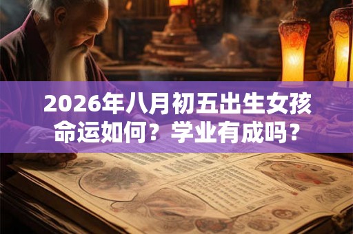 2026年八月初五出生女孩命运如何？学业有成吗？