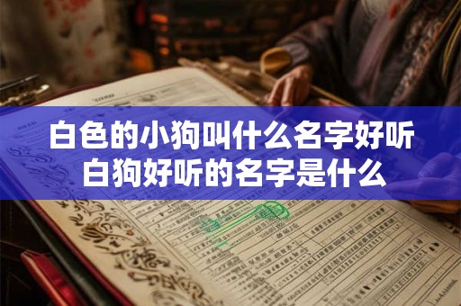 白色的小狗叫什么名字好听 白狗好听的名字是什么