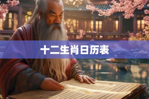 十二生肖日历表