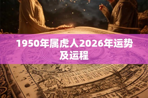 1950年属虎人2026年运势及运程