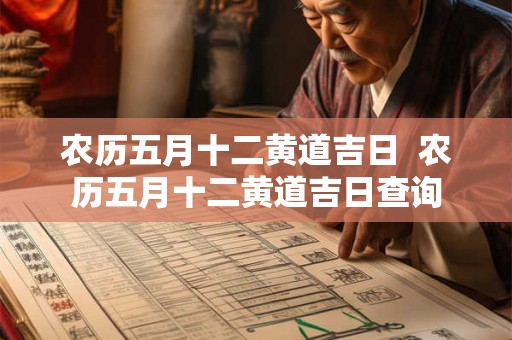 农历五月十二黄道吉日  农历五月十二黄道吉日查询