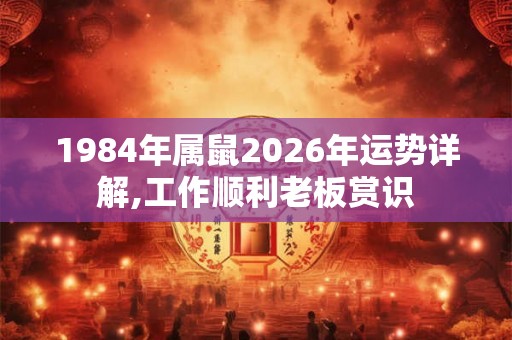 1984年属鼠2026年运势详解,工作顺利老板赏识 1984年属鼠2026年运势详解,工作顺利老板赏识
