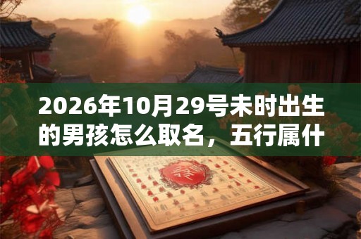 2026年10月29号未时出生的男孩怎么取名，五行属什么