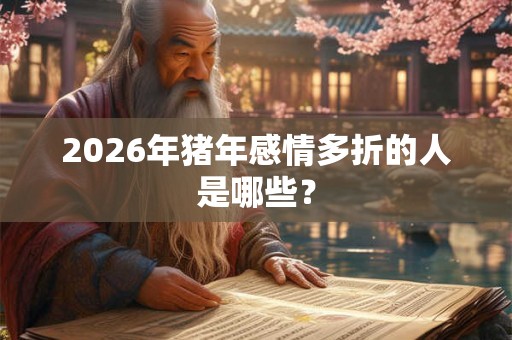 2026年猪年感情多折的人是哪些？