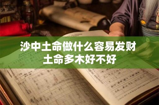 沙中土命做什么容易发财 土命多木好不好