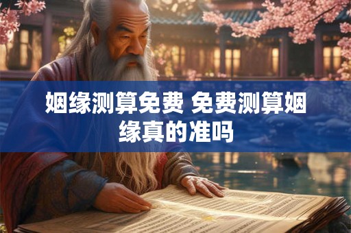 姻缘测算免费 免费测算姻缘真的准吗