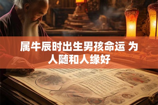 属牛辰时出生男孩命运 为人随和人缘好