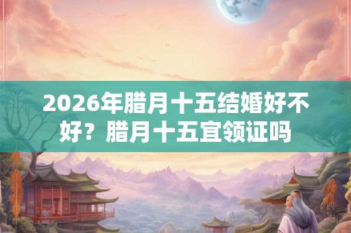 2026年腊月十五结婚好不好？腊月十五宜领证吗