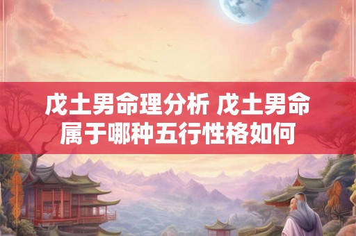 戊土男命理分析 戊土男命属于哪种五行性格如何