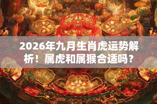 2026年九月生肖虎运势解析！属虎和属猴合适吗？