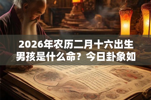 2026年农历二月十六出生男孩是什么命？今日卦象如何？