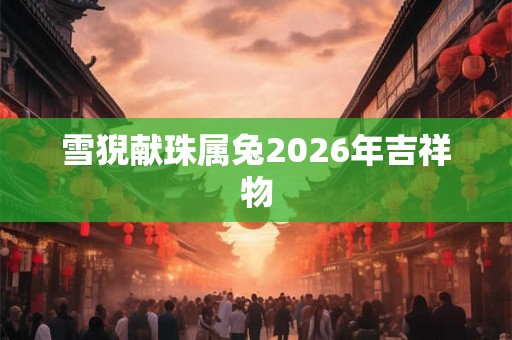 雪猊献珠属兔2026年吉祥物