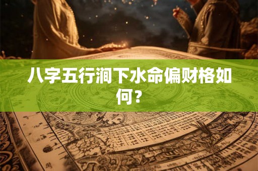 八字五行涧下水命偏财格如何？