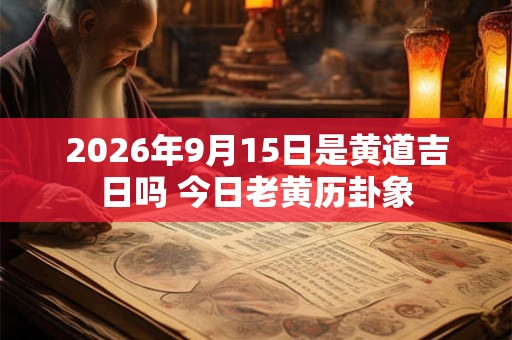 2026年9月15日是黄道吉日吗 今日老黄历卦象