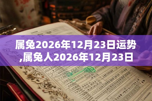 属兔2026年12月23日运势,属兔人2026年12月23日财运,生肖兔2026年12月23日运势