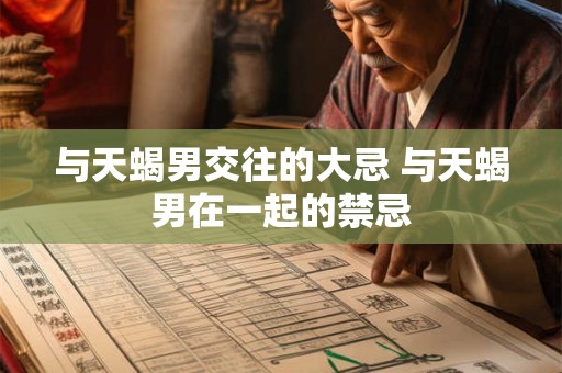 与天蝎男交往的大忌 与天蝎男在一起的禁忌