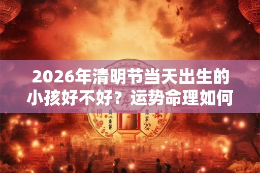 2026年清明节当天出生的小孩好不好？运势命理如何？