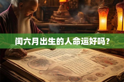 闰六月出生的人命运好吗？