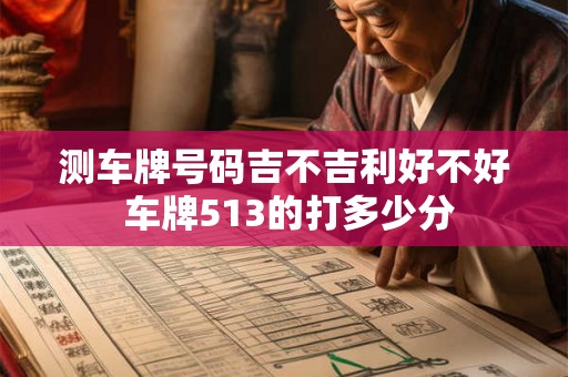 测车牌号码吉不吉利好不好 车牌513的打多少分