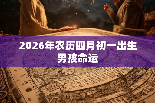 2026年农历四月初一出生男孩命运 2026年农历四月初一出生男孩命运