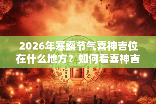 2026年寒露节气喜神吉位在什么地方？如何看喜神吉位？