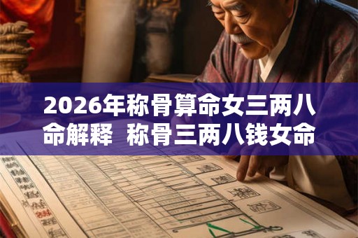 2026年称骨算命女三两八命解释  称骨三两八钱女命详解