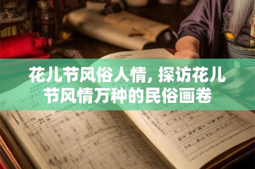 花儿节风俗人情, 探访花儿节风情万种的民俗画卷