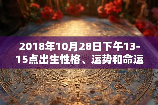 2018年10月28日下午13-15点出生性格、运势和命运