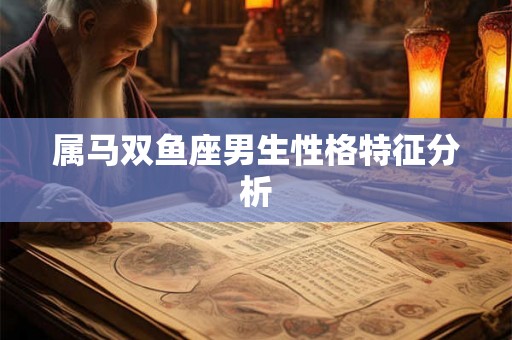 属马双鱼座男生性格特征分析 属马双鱼座男生性格特征分析
