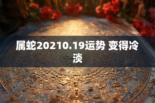 属蛇20210.19运势 变得冷淡