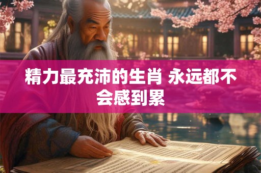 精力最充沛的生肖 永远都不会感到累 精力最充沛的生肖 永远都不会感到累