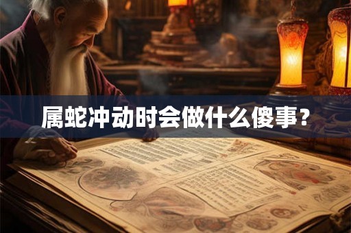 属蛇冲动时会做什么傻事？