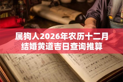 属狗人2026年农历十二月结婚黄道吉日查询推算