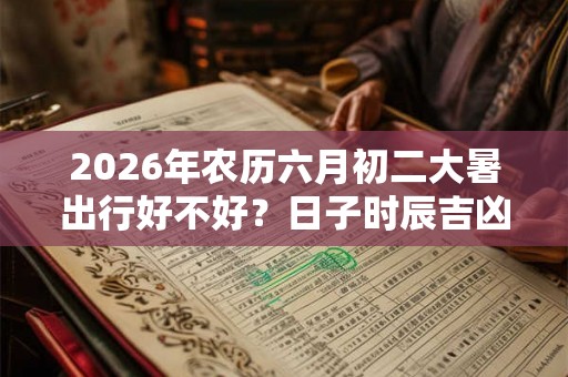 2026年农历六月初二大暑出行好不好？日子时辰吉凶？