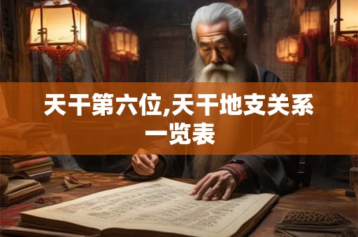 天干第六位,天干地支关系一览表 天干第六位,天干地支关系一览表