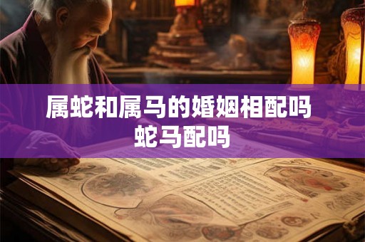 属蛇和属马的婚姻相配吗 蛇马配吗