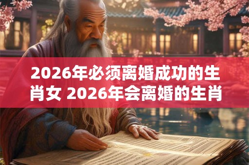 2026年必须离婚成功的生肖女 2026年会离婚的生肖