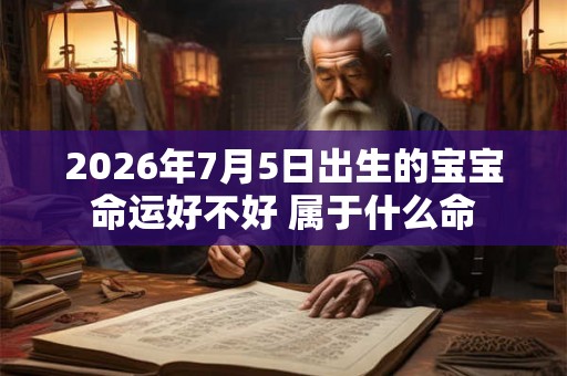 2026年7月5日出生的宝宝命运好不好 属于什么命
