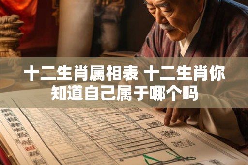 十二生肖属相表 十二生肖你知道自己属于哪个吗 十二生肖属相表 十二生肖你知道自己属于哪个吗