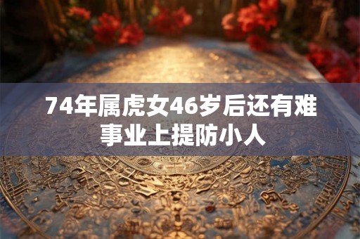 74年属虎女46岁后还有难 事业上提防小人