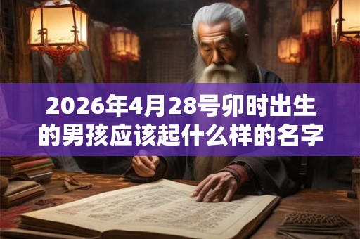 2026年4月28号卯时出生的男孩应该起什么样的名字