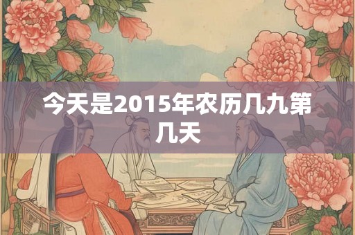 今天是2015年农历几九第几天