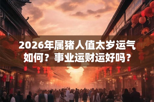 2026年属猪人值太岁运气如何?事业运财运好吗? 2026年属猪人值太岁运气如何?事业运财运好吗?