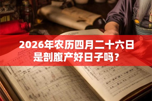 2026年农历四月二十六日是剖腹产好日子吗？