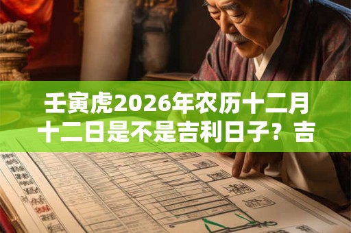 壬寅虎2026年农历十二月十二日是不是吉利日子?吉时在什么时候? 壬寅虎2026年农历十二月十二日是不是吉利日子?吉时在什么时候?