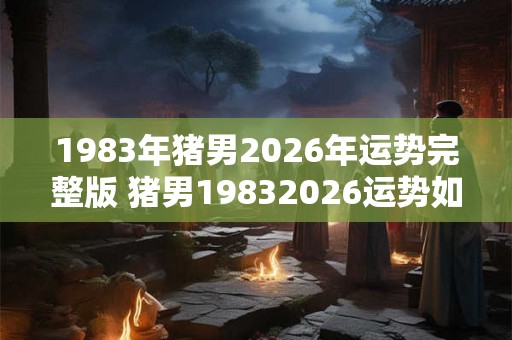1983年猪男2026年运势完整版 猪男19832026运势如何