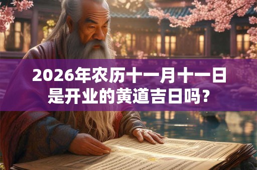 2026年农历十一月十一日是开业的黄道吉日吗？