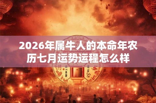 2026年属牛人的本命年农历七月运势运程怎么样