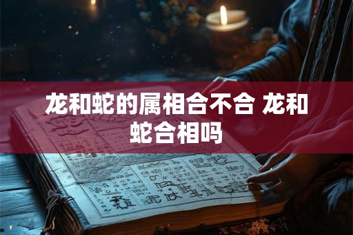 龙和蛇的属相合不合 龙和蛇合相吗