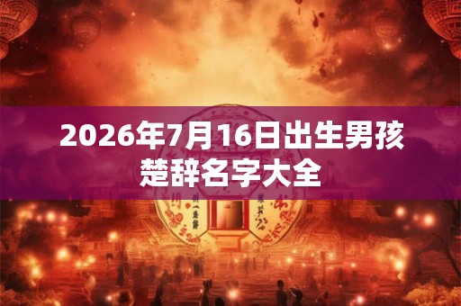 2026年7月16日出生男孩楚辞名字大全